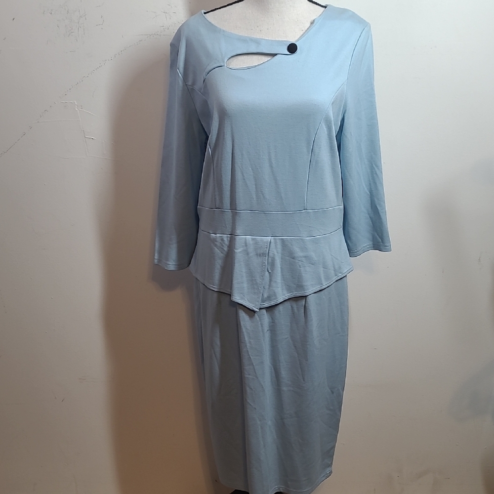 Elegant Blue Women's Dress